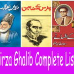 Mirza Ghalib Urdu Books Complete List