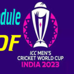 ICC World Cup 2023 Schedule Download PDF