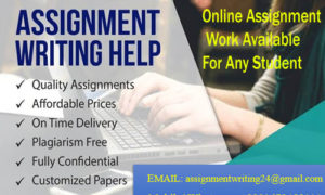 Read more about the article Online Assignment Work Available For Any Student